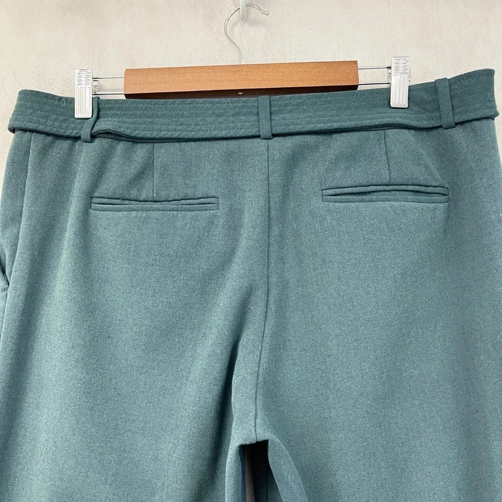 The Limited Womens Wide Leg Belted Trousers 12 Old Money Office Chic Minimal